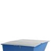 Låg, fladt til 1100 l tipcontainer (ekskl.) - 
