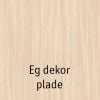 Pladehylde - Eg dekor plade. H19 x L1800 x D600 mm - Bjælker