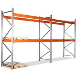 Pallereol 2 fag. H2500 x L5660 mm / 3000 kg. El-galvaniseret + RAL2004 - Pallereoler