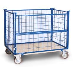 Gitterramme H800 mm med hjul. Blå. Låge på langsiden - Bestsellers