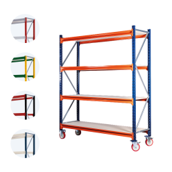 Byg selv lagerreol på hjul - max 1200 kg - Lagerreoler på hjul