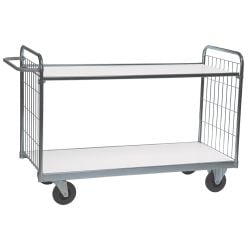Hyldevogn med 1 fast + 1 justerbar hylde - Plukvogne og hyldevogne