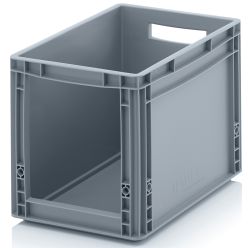 1/8 pallekasse L400 x B300 x H320 mm. Grå (Auer) - RESTSALG - Opbevaring