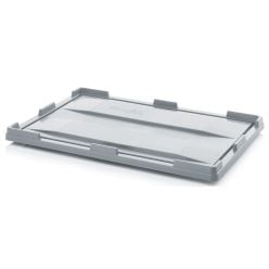 Låg til Bigbox B1200 x D800 mm. Grå (Auer) - Papskilte, mellemvæg og låg