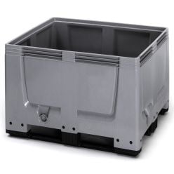 Bigbox B1200 x D1000 mm. Med 3 meder. Grå - Plastkasser