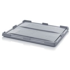 Låg til Bigbox B1200 x D1000 mm. Grå (Auer) - Papskilte, mellemvæg og låg