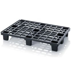 Plastpalle L1200 x B0800 x H0150 mm. Sort (Auer) - Plastkasser