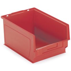 Plastkasse. 0,6 l. Rød - RESTSALG - Opbevaring