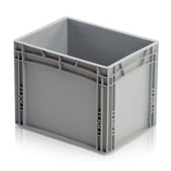 1/8 pallekasse / plastkasse. H320 mm. Grå - Plastkasser