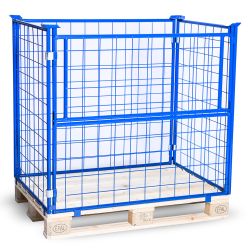 Gitterramme H1000 mm. Låge på langsiden. Blå - 