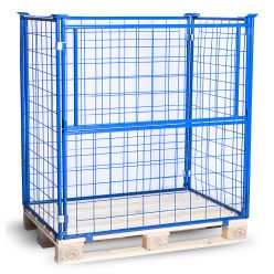 Gitterramme H1200 mm. Låge på langsiden. Blå - 