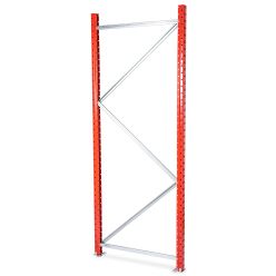 Lagerreol stige H2500 x D0800 mm. RAL3001 Signal red - Stiger