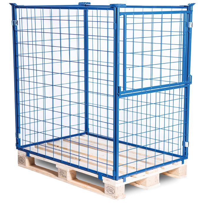 Gitterramme H1200 mm. Låge på kortsiden. Blå - 