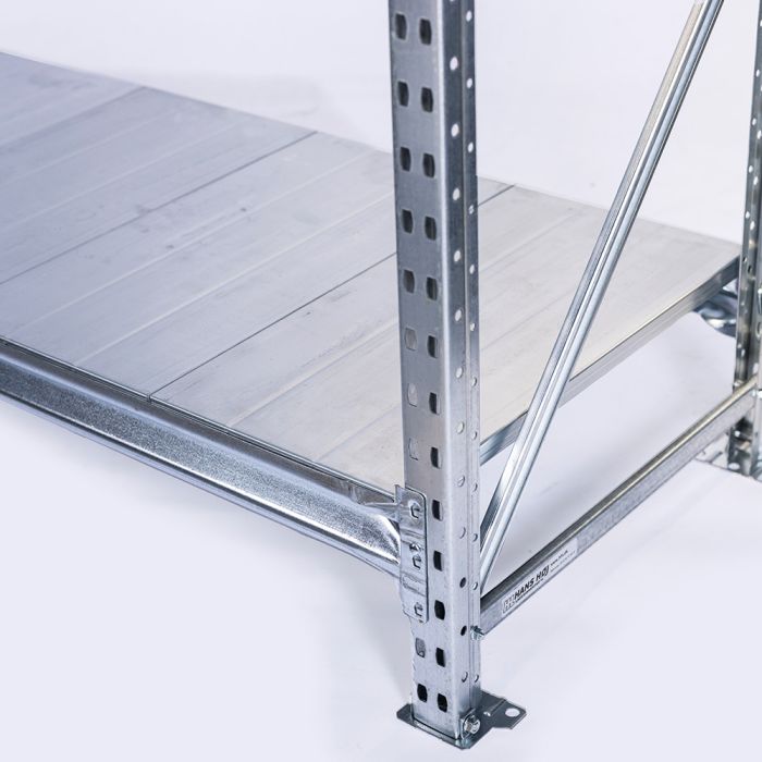 Lagerreol pladehylde i stål L1800 x D600 mm - 