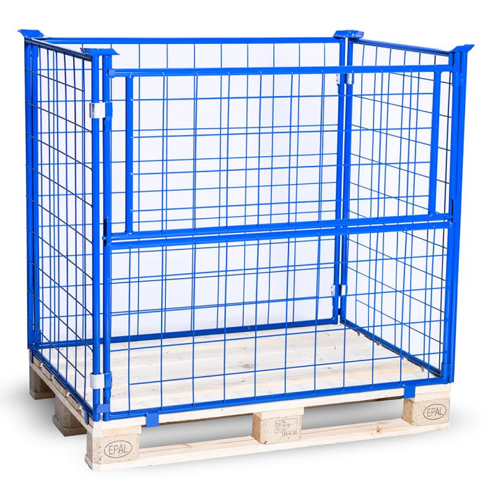 Gitterramme H1000 mm. Låge på langsiden. Blå - 