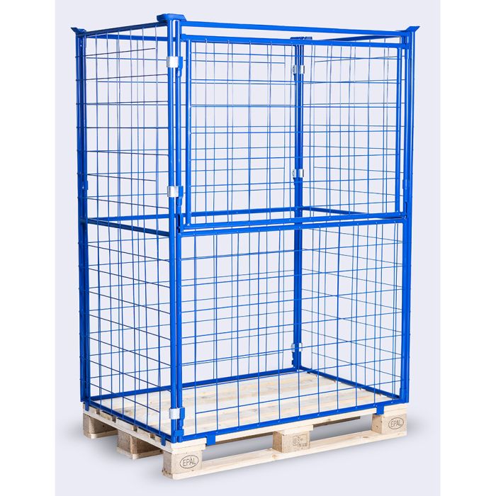 Gitterramme H1600 mm. Låge på langsiden. Blå - 