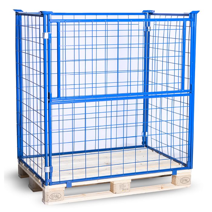 Gitterramme H1200 mm. Låge på langsiden. Blå - 